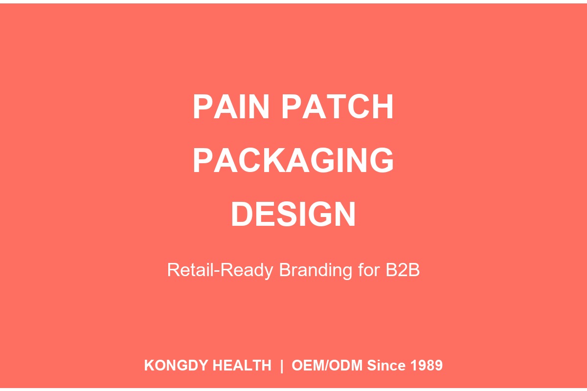 Pain patch packaging format options