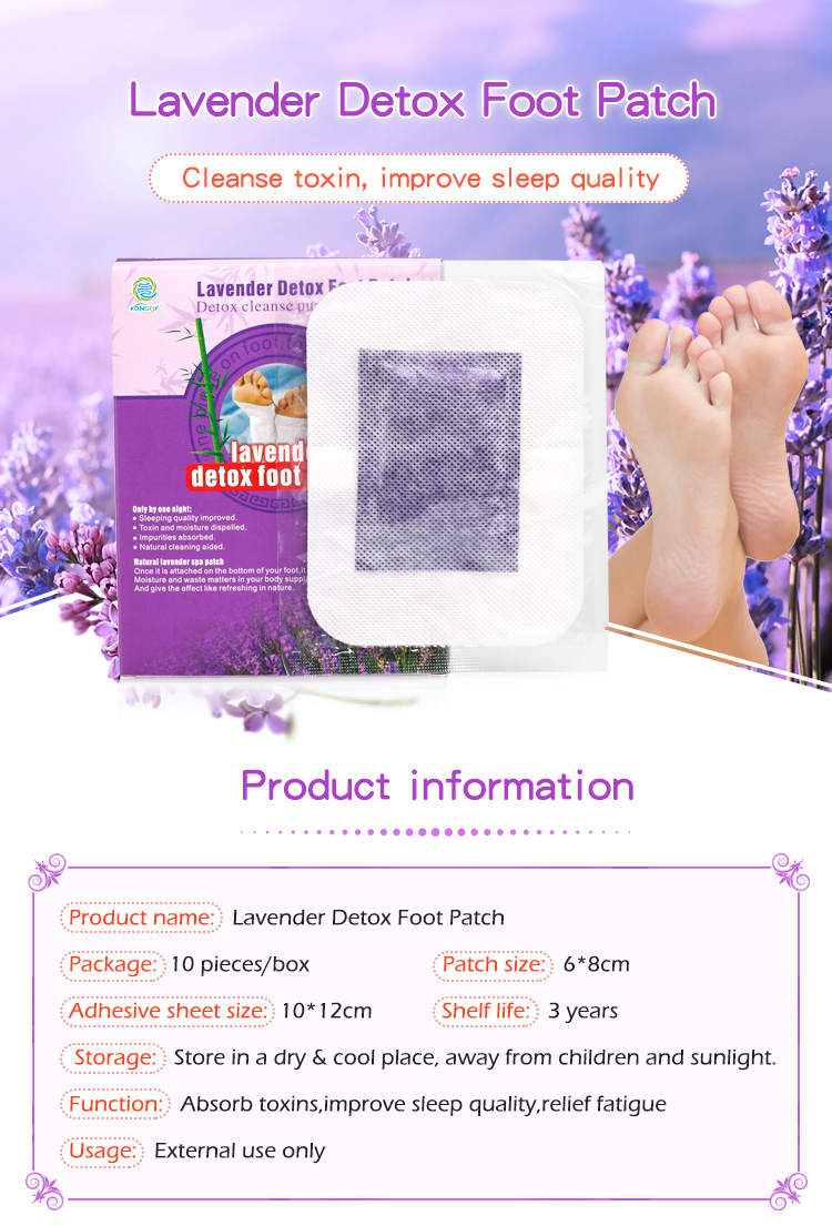 Custom lavender detox foot pads