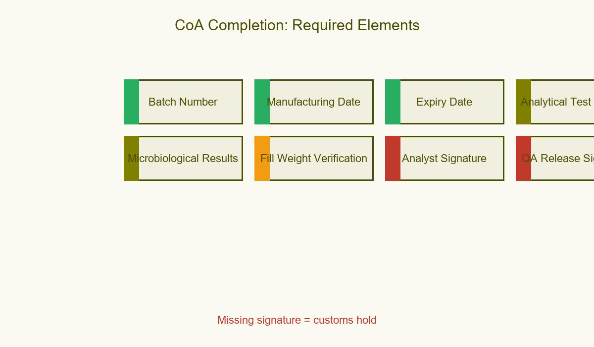 Herbal Plaster CoA Required Elements